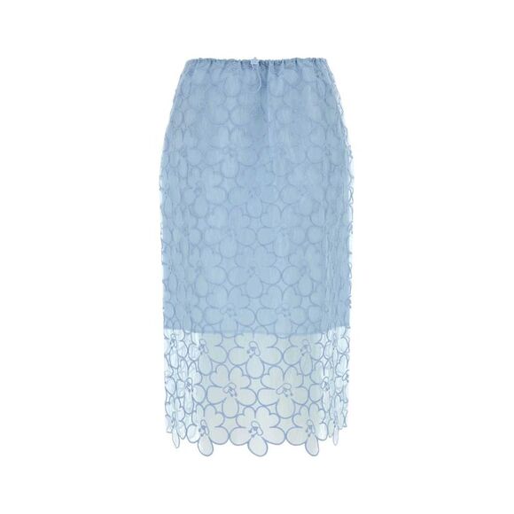 Cecilie Bahnsen Women Light Blue Cotton Blend Bria Skirt